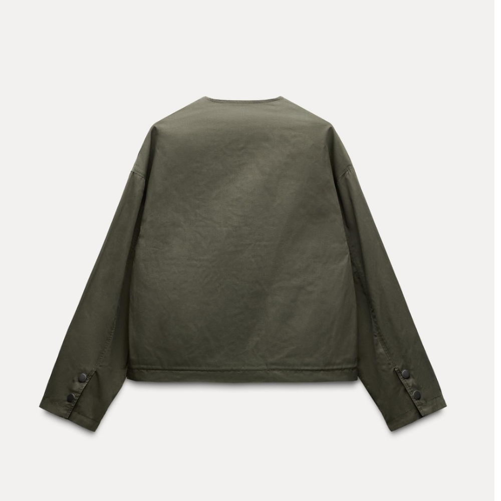 ZARA CONTRAST CUFFS JACKET ZW COLLECTION SIZE S - Picture 10 of 13